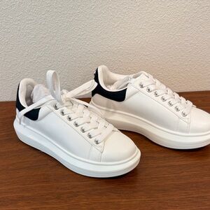Steve Madden White and Black Sneakers